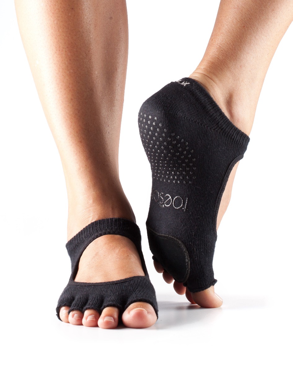 Yogasocken ToeSox Dance Half Toe Plie Black