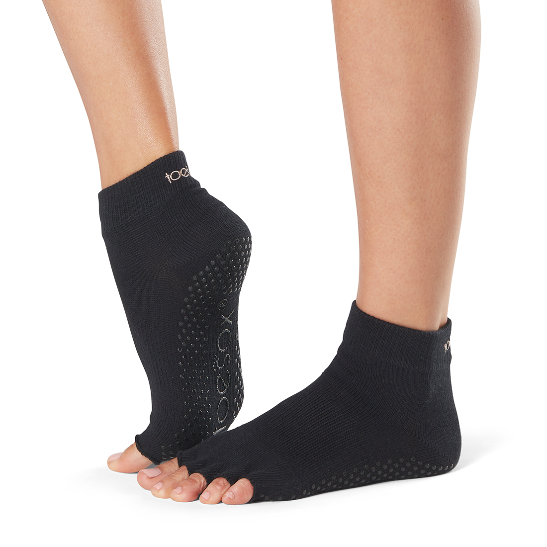 Yogasocken ToeSox Ankle Half Toe Black - 1