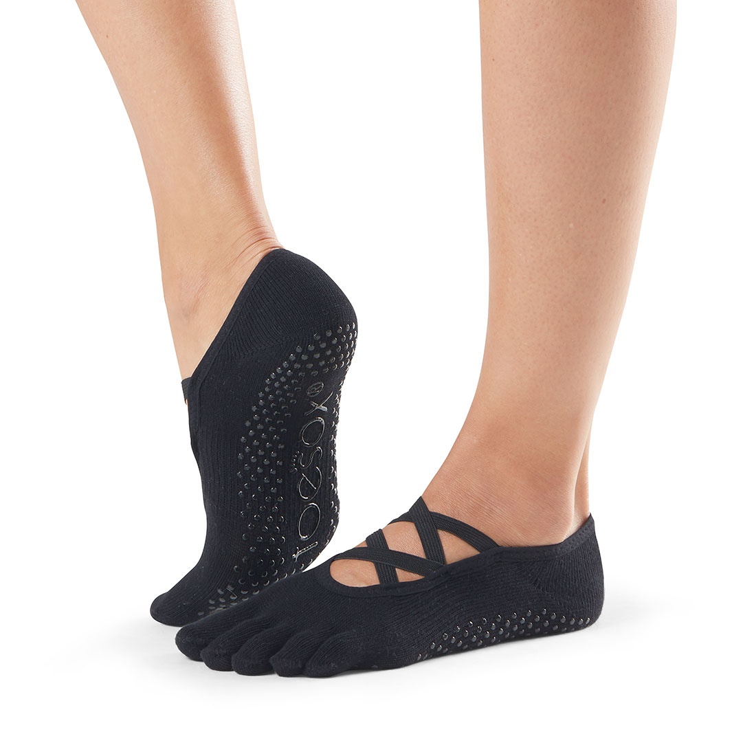 Yogasocken ToeSox Elle Full Toe Black