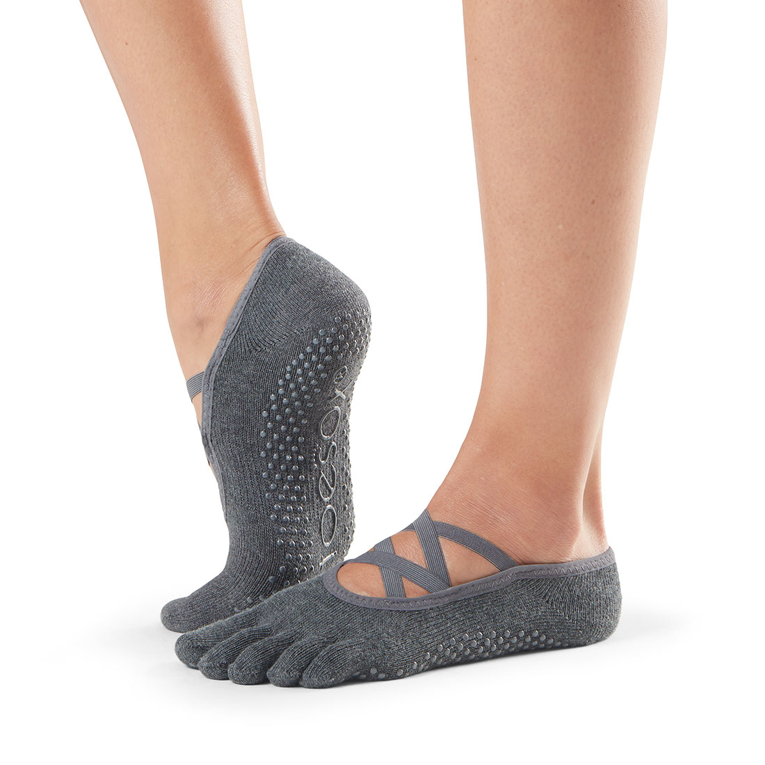 Yogasocken ToeSox Elle Full Toe Charcoal