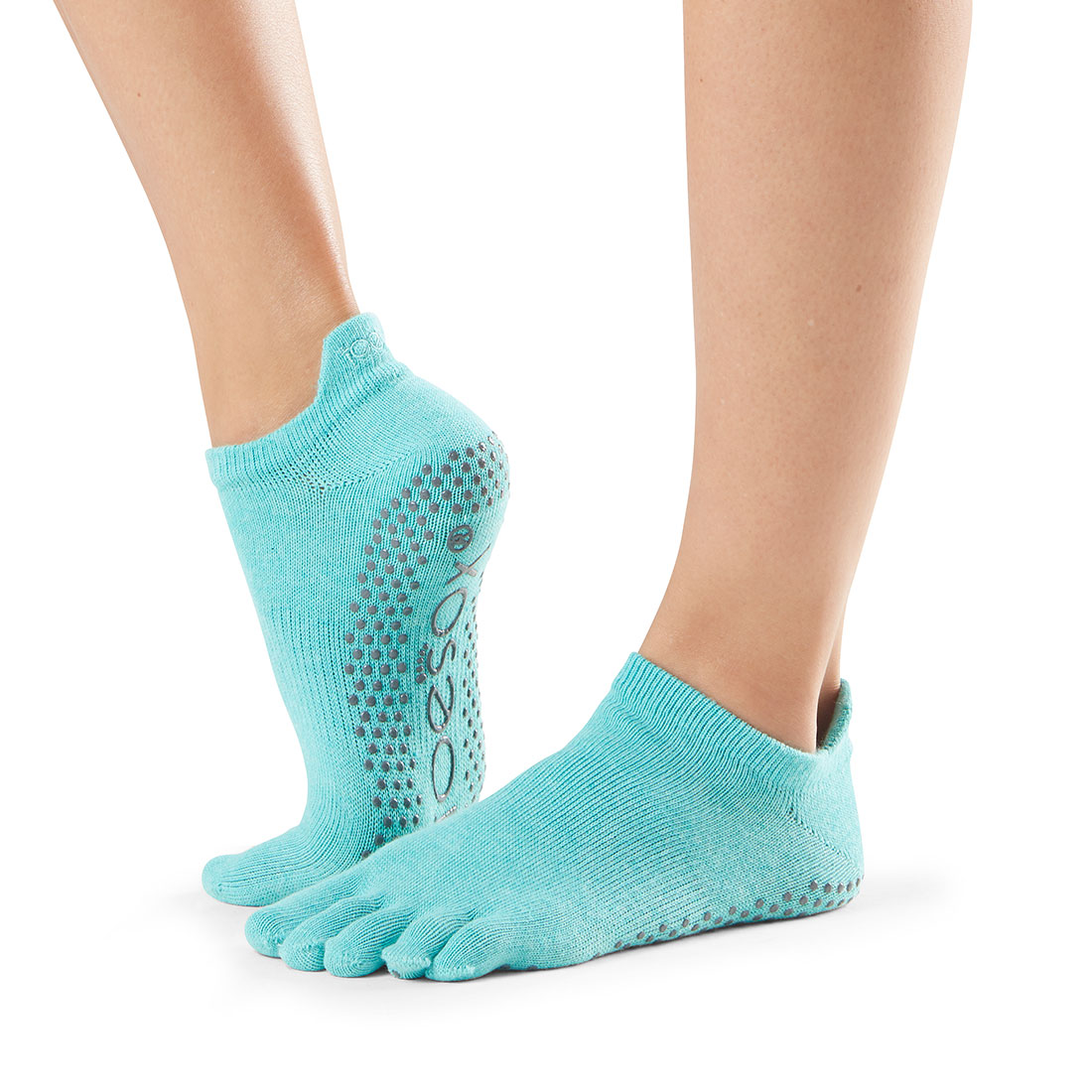 Yogasocken ToeSox Low Rise Full Toe Aqua - 1