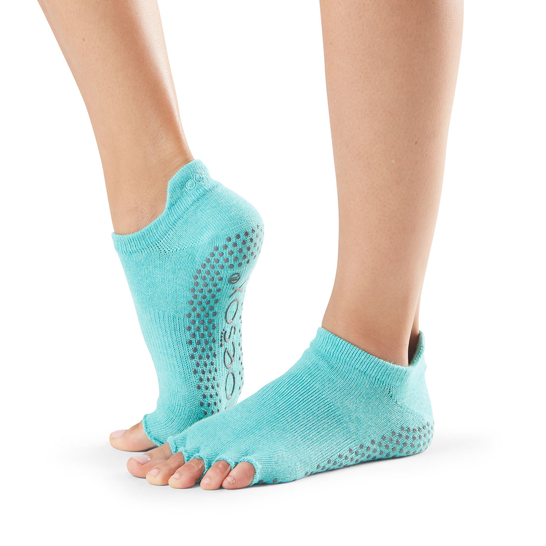 Yogasocken ToeSox Low Rise Half Toe Aqua