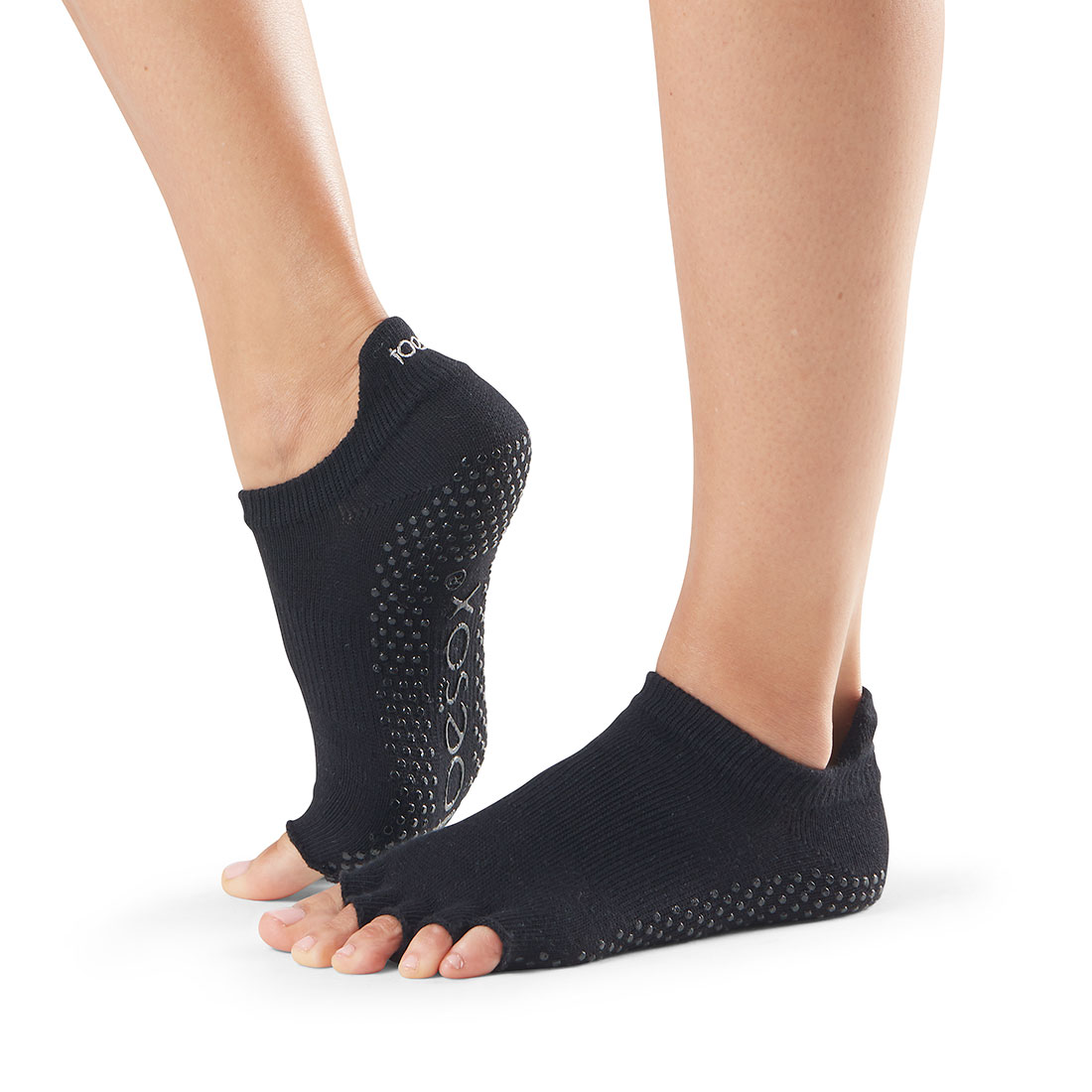 Yogasocken ToeSox Low Rise Half Toe Black