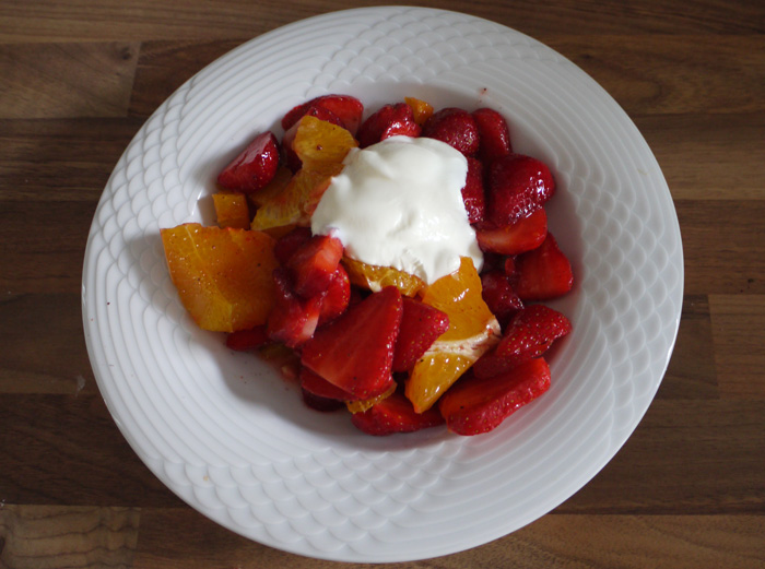 Erdbeeren - Orangen - Salat