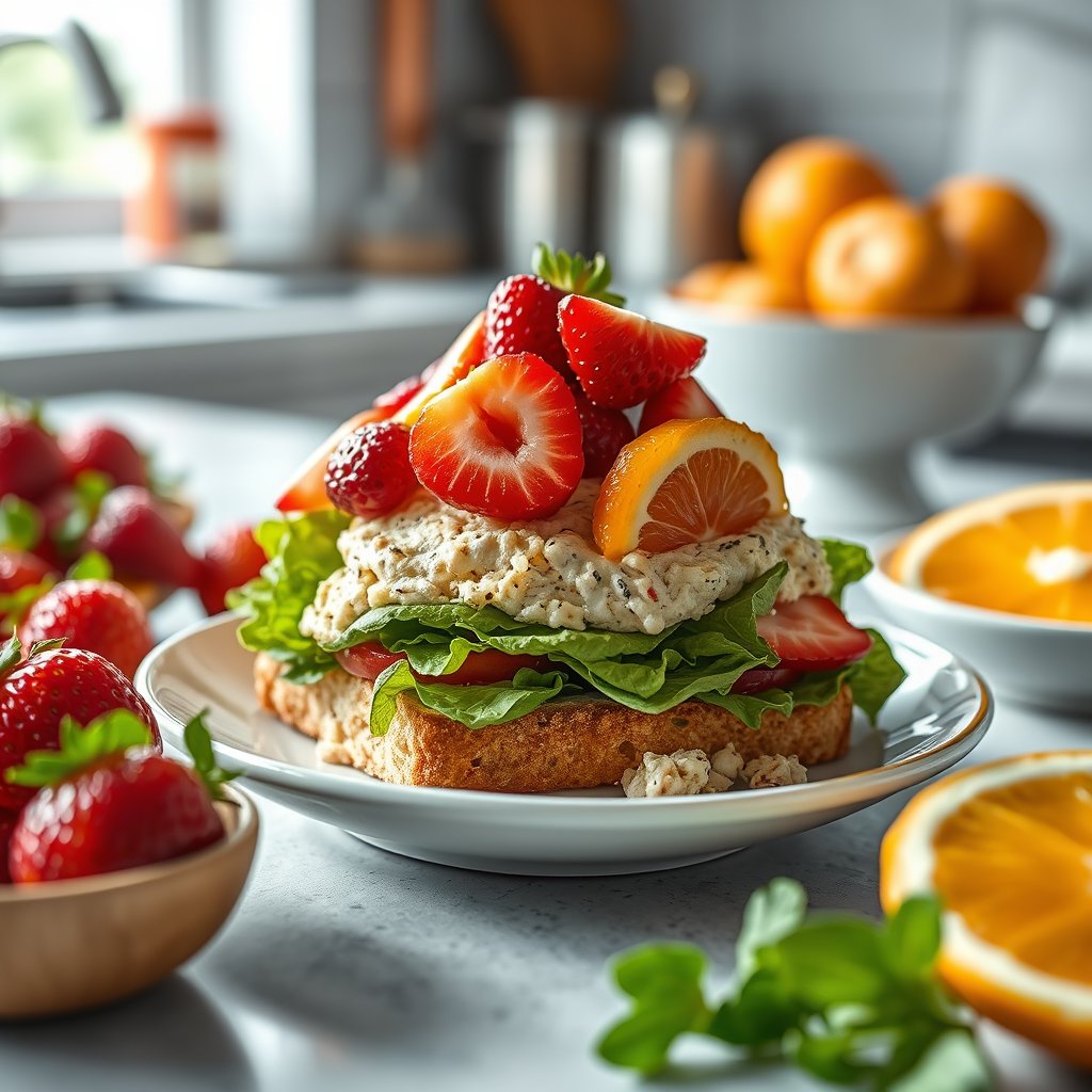 Salade de fraises et d'orange