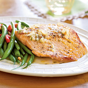 Orange-Glazed Salmon Fillets with Rosemary