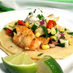 Fish Tacos with Corn Salsa