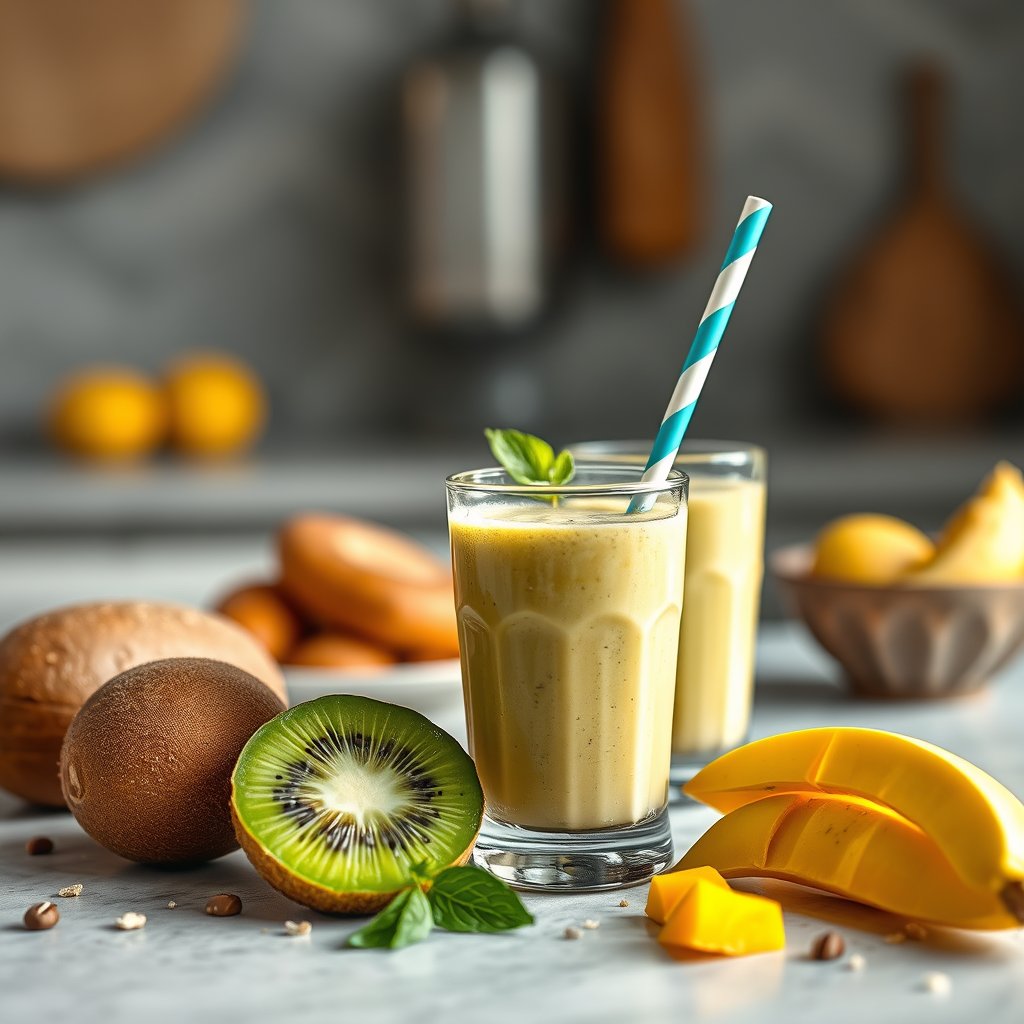 Kiwi Mango Smoothies