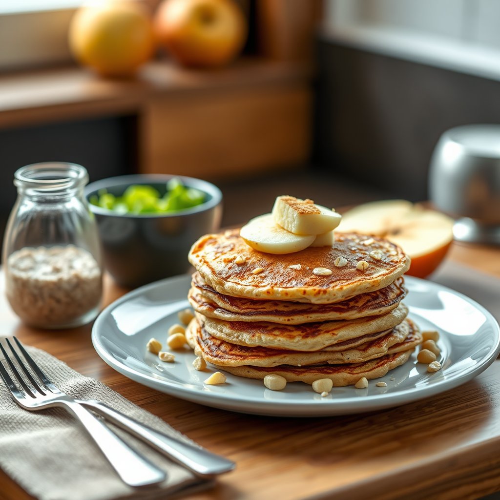Apple Oat Meal Pancakes
