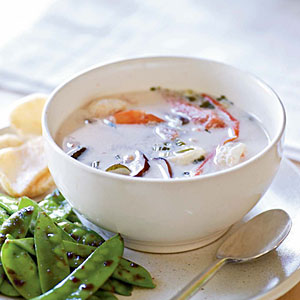 Thai Hot and Sour Soup with Shrimp