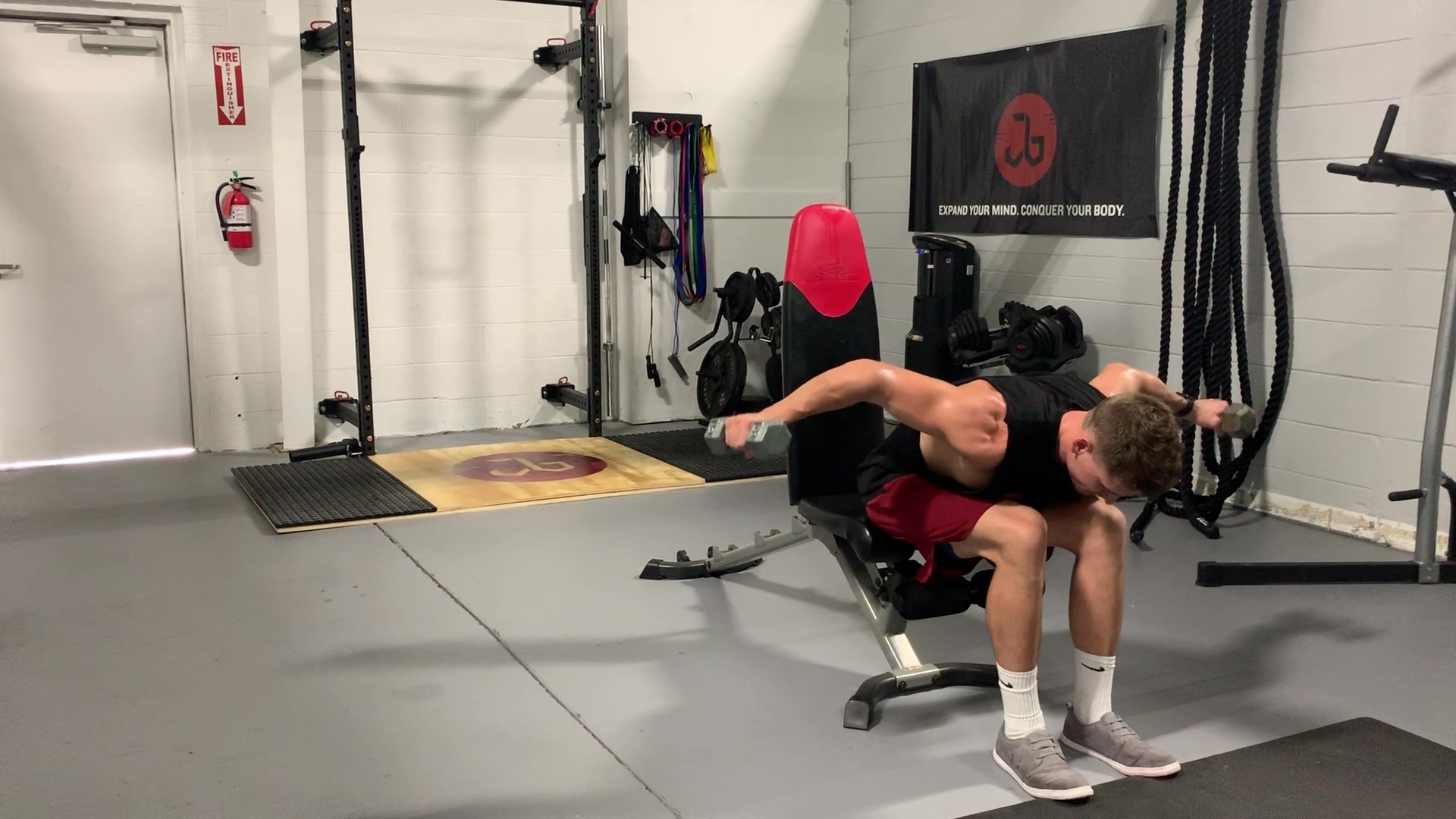 DB Seated Rear Delt Fly