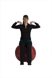 Etirement des obliques avec ballon de gymnastique