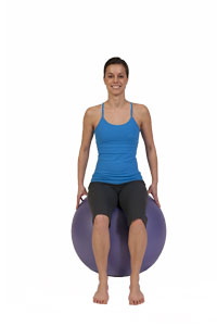 No Hands Core Balance On Exercise Ball