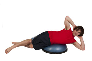 Side (Oblique) Crunch on BOSU