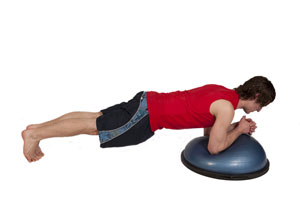 Facedown Plank on BOSU