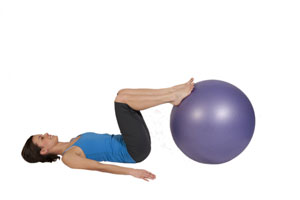 Glute Bridge on Exercise Ball