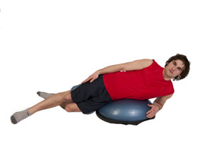 Side (Oblique) Crunch on BOSU (Beginner)