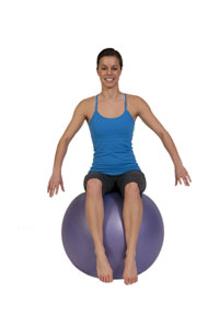 Balancing on Exercise Ball