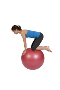 Balance on All-Fours on Exercise Ball