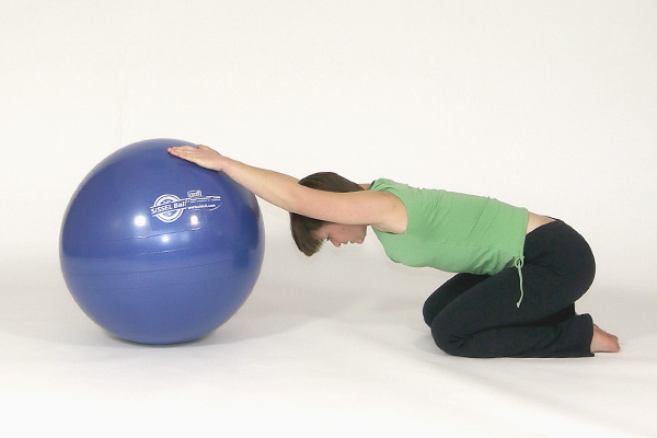 Upper Body & Back Stretch with Exercise Ball