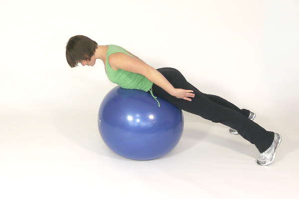 Over the Exercise Ball Shoulder Raises