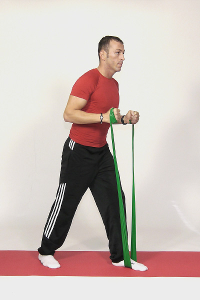 Back and Shoulder Exercise with Exercise Band