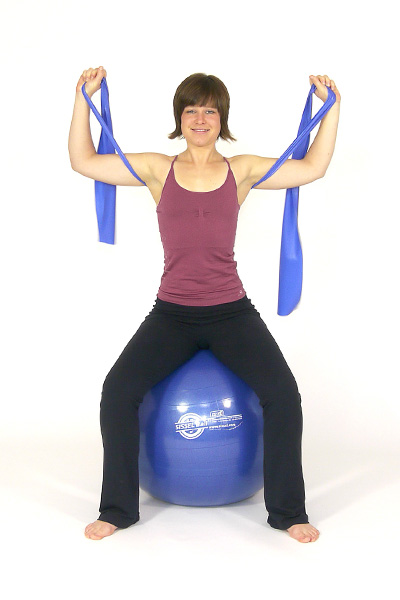 Flexión horizontal de hombro con banda de ejercicio
