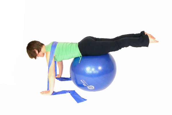 Pushups with the Exercise Ball & Exercise Band