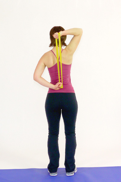 Overhead Triceps Press with the Exercise Band (Loop)